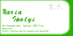 maria ipolyi business card